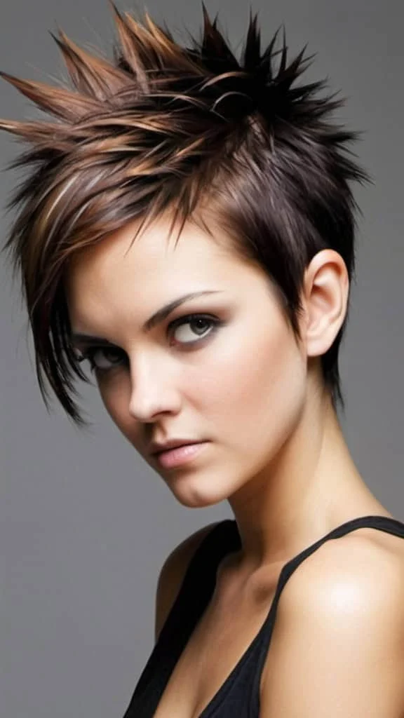 Asymmetrical Spikes Short Spiky Haircuts for Women