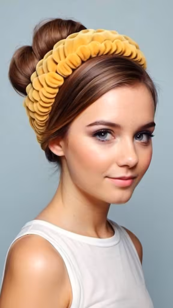 Beehive With Fabric Headband Hairstyles with Headbands