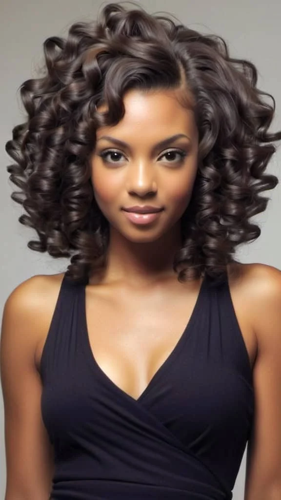 Big Curls Medium Length Natural Hairstyles Medium Length Natural Hairstyles