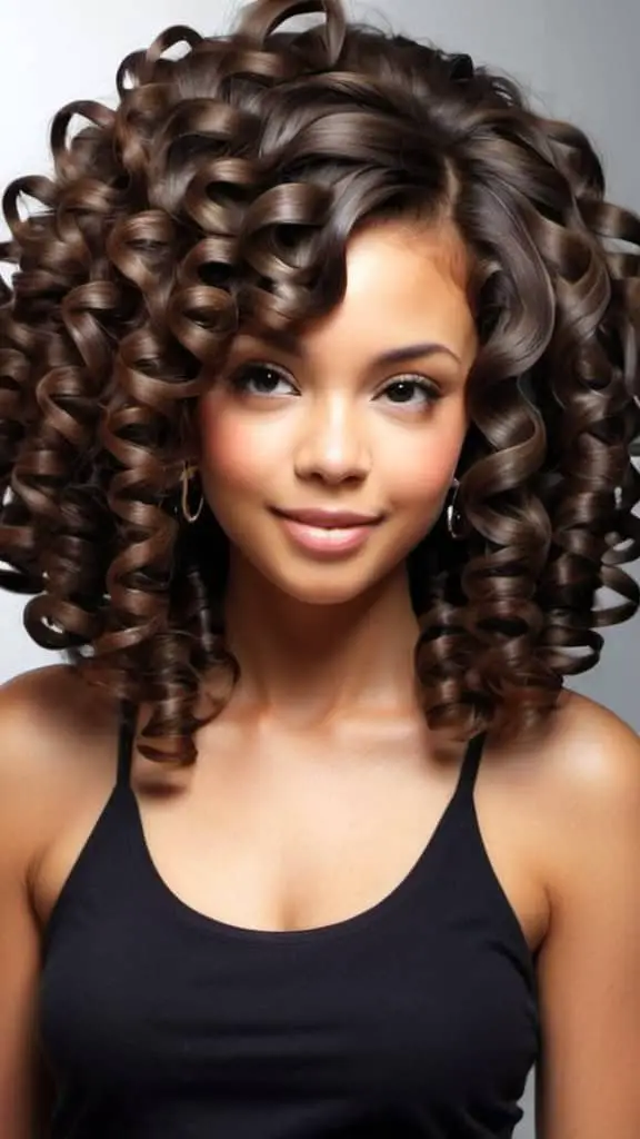 Big Ringlets Medium Length Natural Hairstyles Medium Length Natural Hairstyles