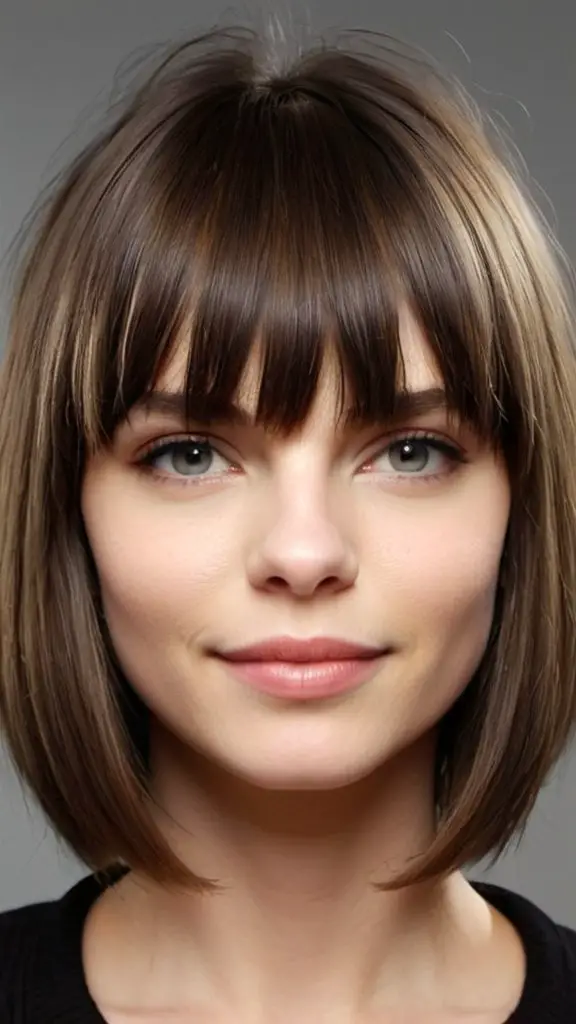 Medium-Length Haircuts with Bangs
