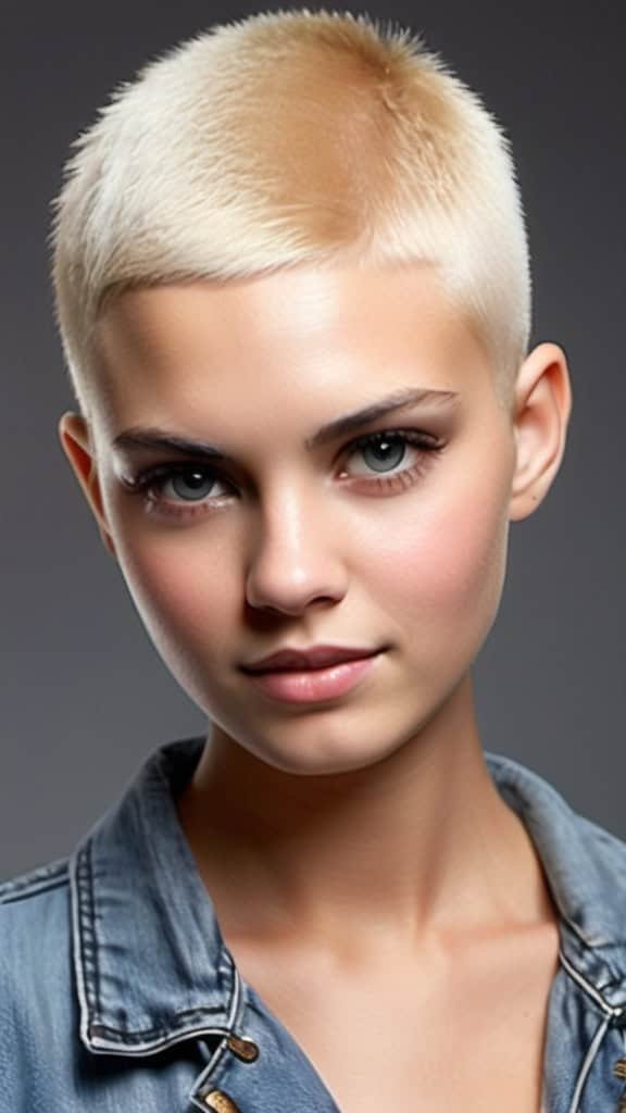 Blonde Buzz Cut Buzz Cuts for Girls