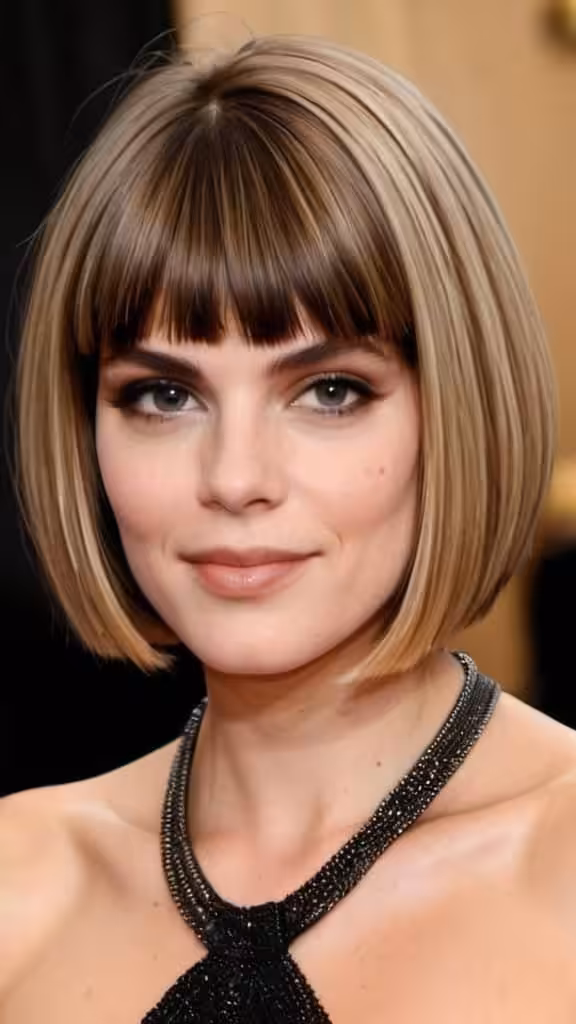 Blunt Bob - 19 Short Haircuts for Oval Faces: Trending Now for 2026