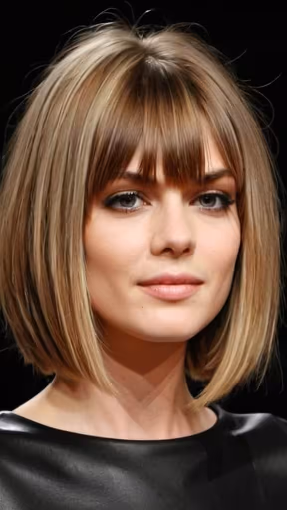 Blunt Cut Medium Length Hairstyles for Thin Hair