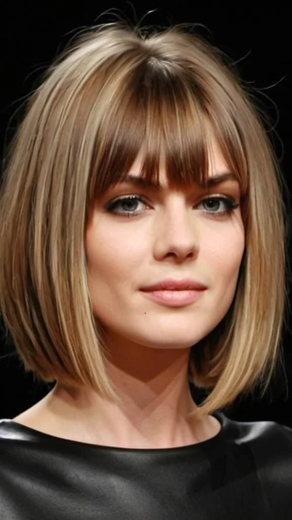 Blunt Cut Medium Length Hairstyles for Thin Hair