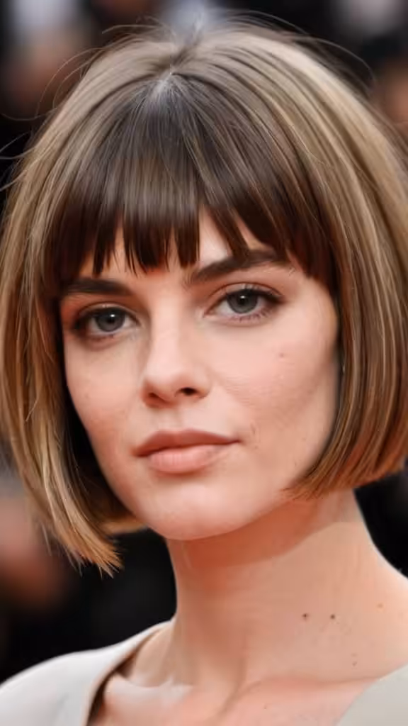 Blunt French Bob - 19 Short Haircuts for Oval Faces: Trending Now for 2026