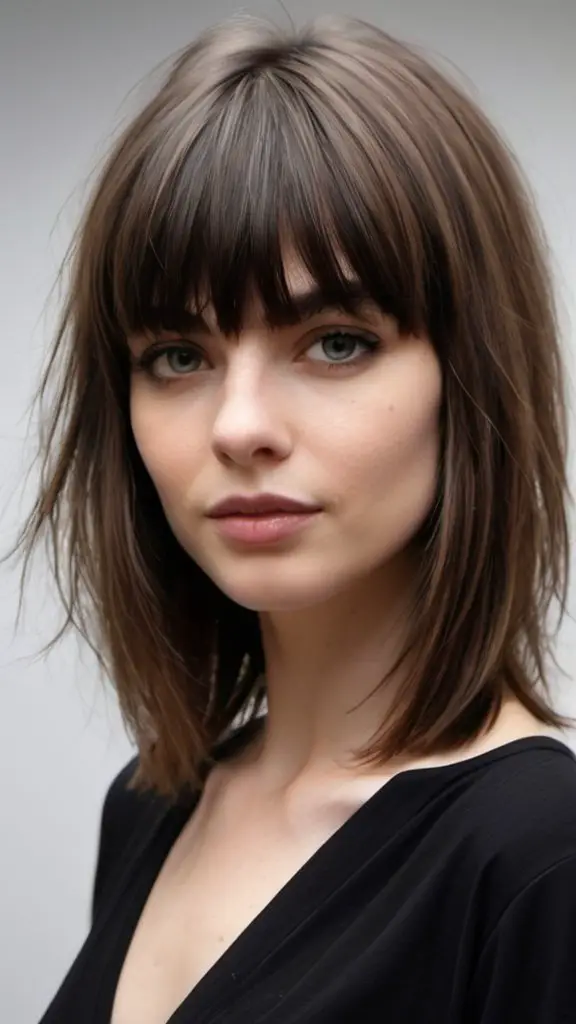Medium-Length Haircuts with Bangs