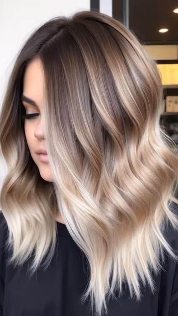 Brown To White Champagne Ombre
