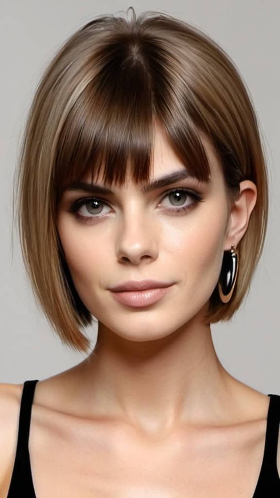 Chic Blunt Haircut Straight Hairstyles for a Stylish Look