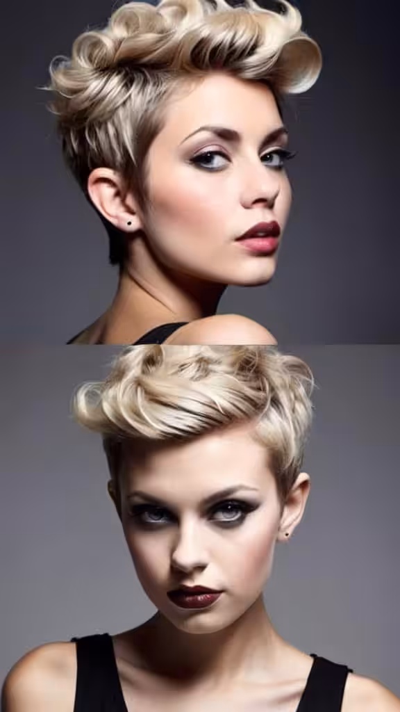 Curled Quiff Pixie - 25 Very Short Hairstyles for Women : Find Your Perfect Short