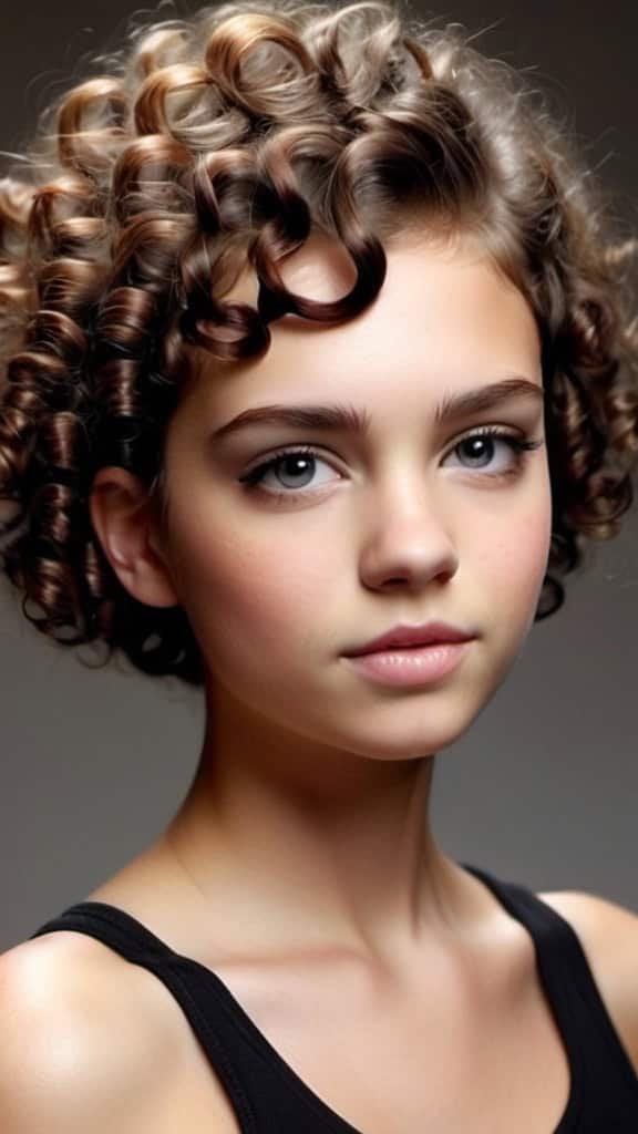 Curly Buzz Buzz Cuts for Girls