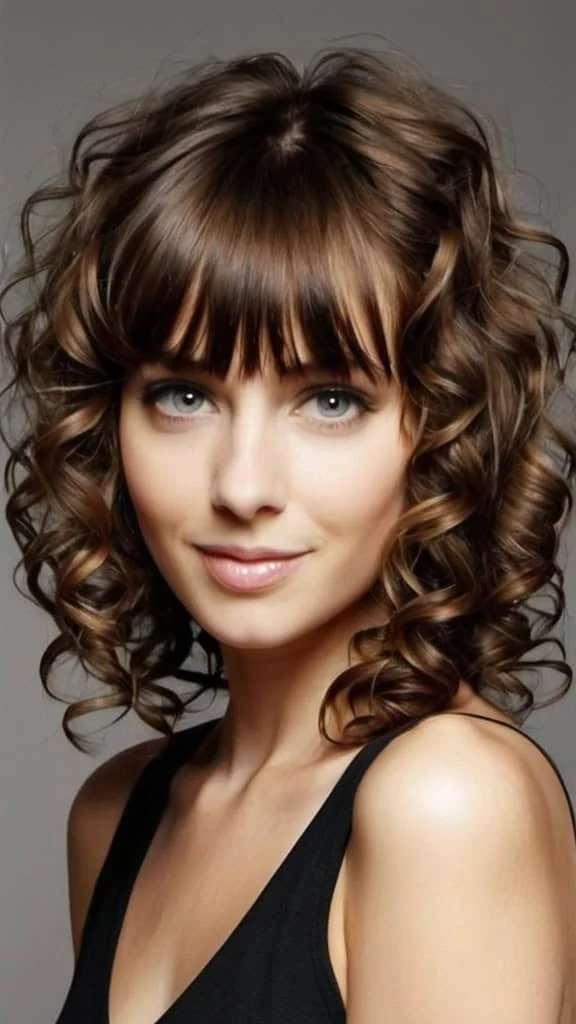 Curly Hair with Bangs Hairstyles for Medium Hair Length Hairstyles for Medium Hair Length