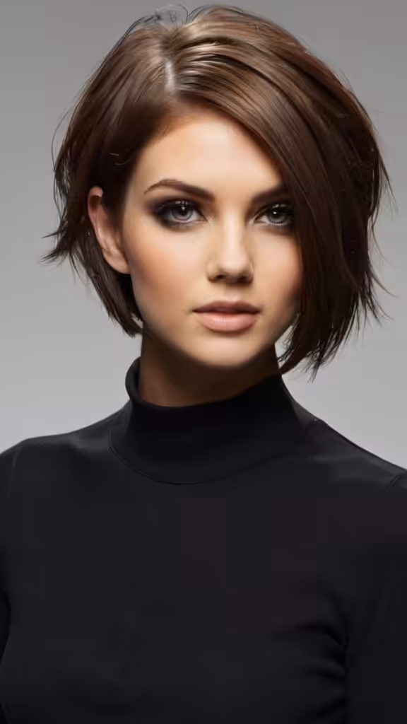 Deep Side Parted Flipped Ends Medium Side Part Haircut