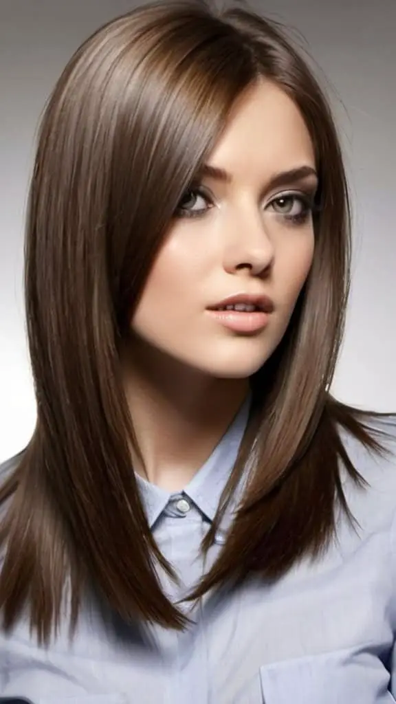 Deep Side Parted Style Straight Hairstyles for a Stylish Look