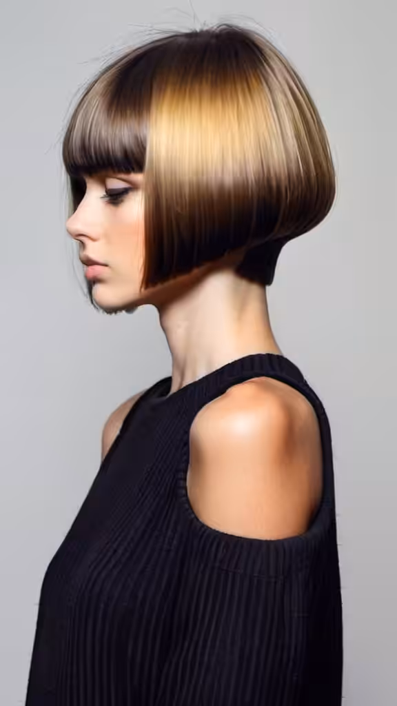 Dimensional Highlighted Bowl Cut
