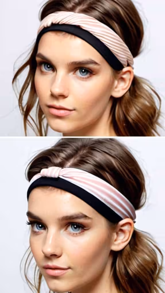 Down 'Do With Fabric Headband Hairstyles with Headbands