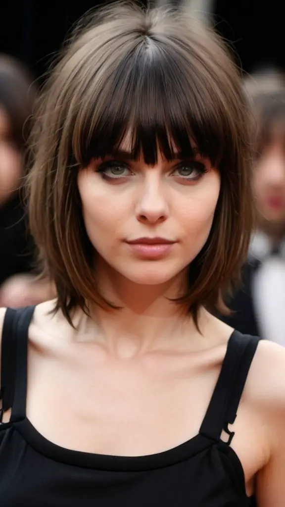 Medium-Length Haircuts with Bangs