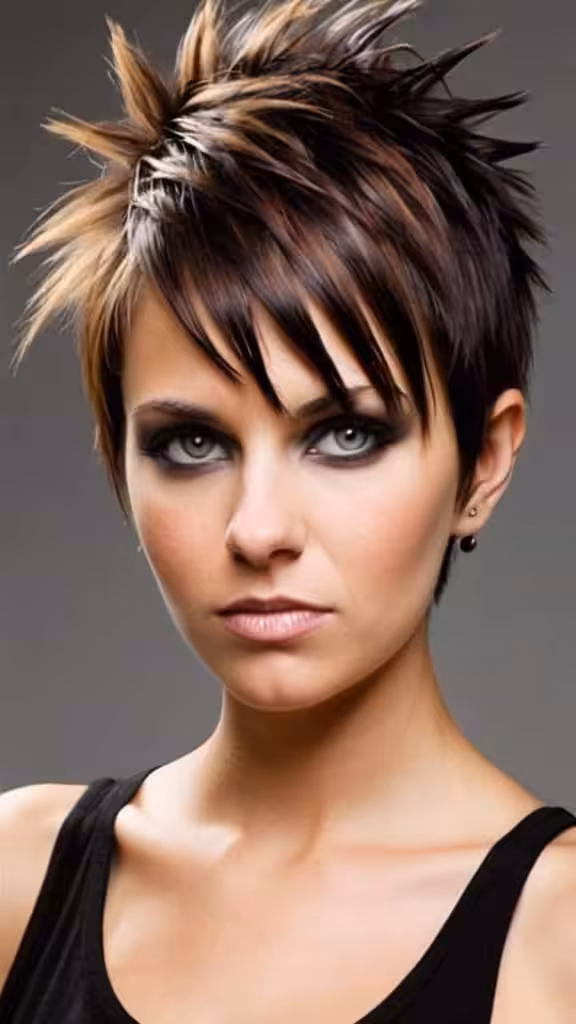 Edgy Spiky with Bangs Short Spiky Haircuts for Women