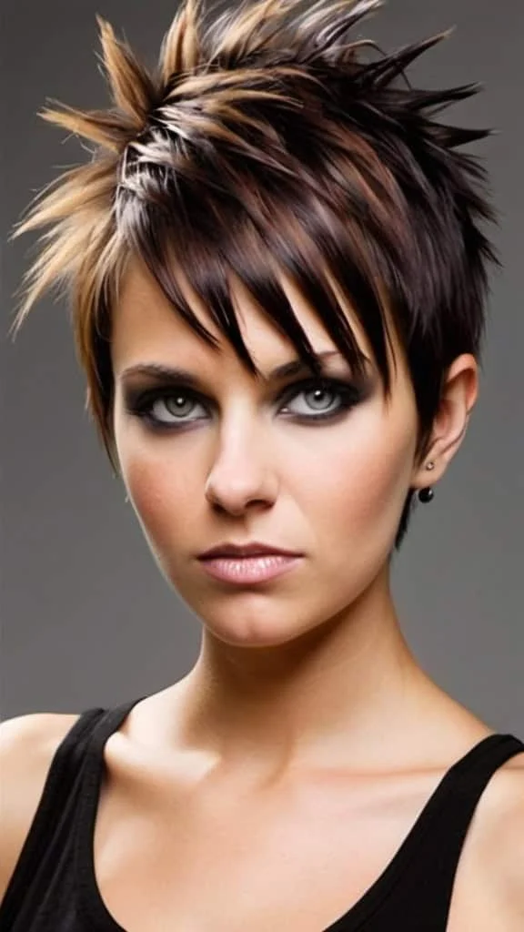 Edgy Spiky with Bangs Short Spiky Haircuts for Women