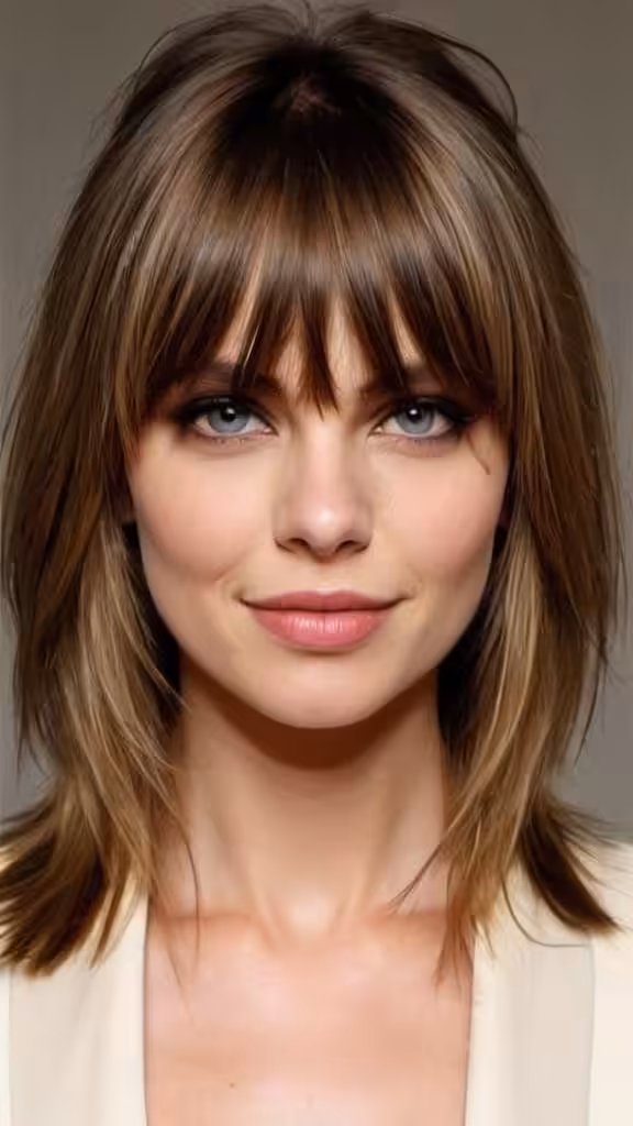 Face-Framing Long Layers with Long Bangs Layered Haircuts with Bangs Layered Haircuts with Bangs