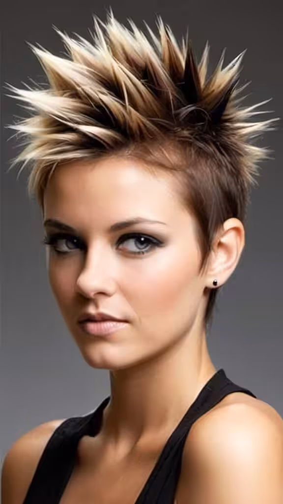 Feathered Faux Hawk Short Spiky Haircuts for Women