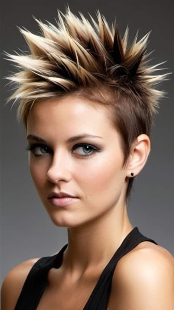 Feathered Faux Hawk Short Spiky Haircuts for Women