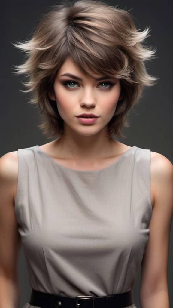 Fluffy Wolf Haircut Daring Medium-Length Wolf Cut