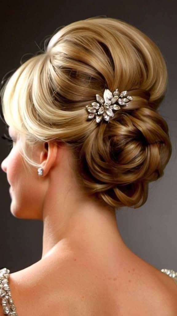 French Twist Updo Prom Hairstyles for Short Hair