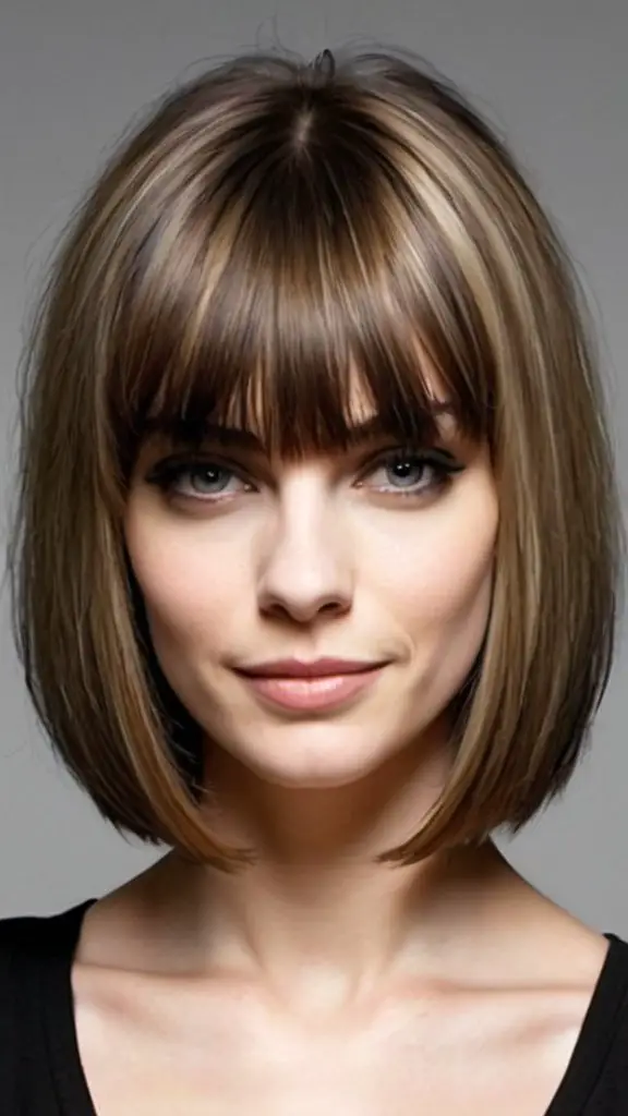 Medium-Length Haircuts with Bangs
