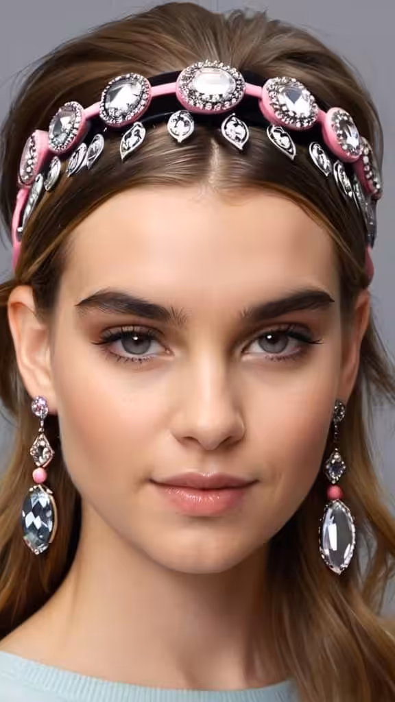 Jeweled Headband Hairstyles with Headbands
