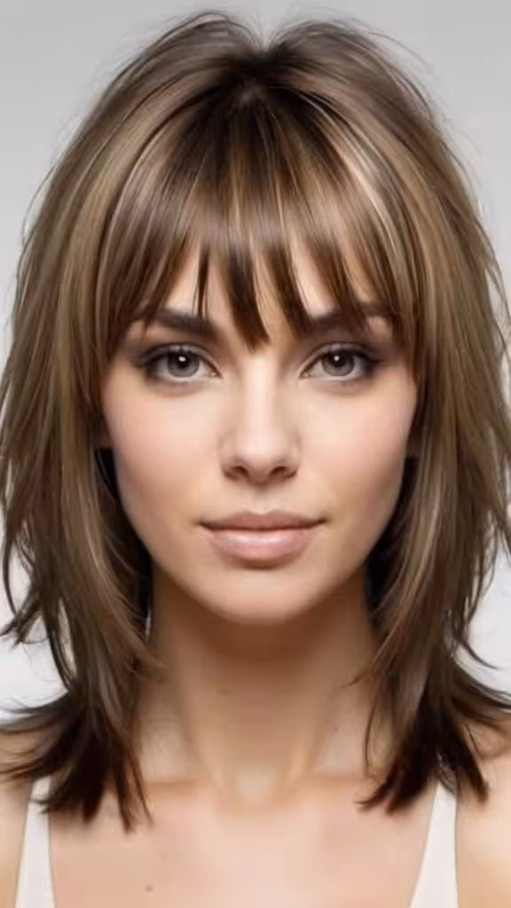 Layer With Wispy Bangs - 21 Medium Hairstyles for Women for All Face Shapes for 2026