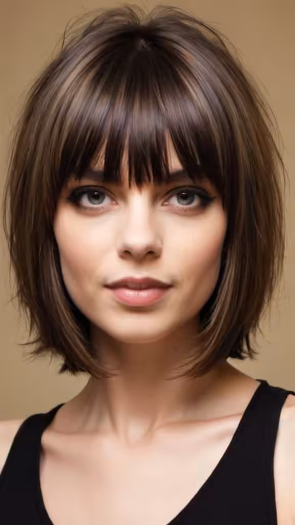 Layered Bob with Fringe Layered Haircuts with Bangs Layered Haircuts with Bangs