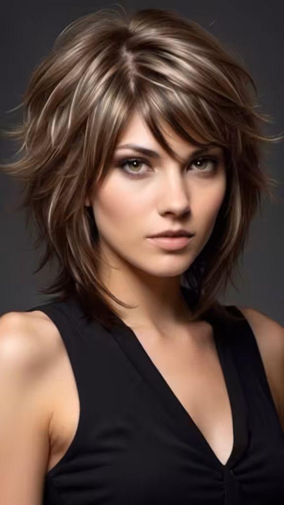 Layered Wolf Cut Style For Medium Locks Daring Medium-Length Wolf Cut