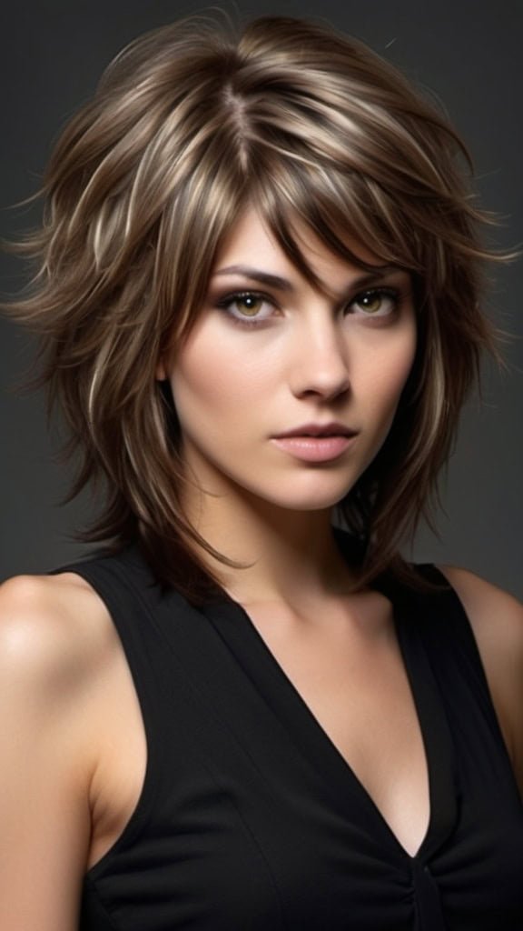 Layered Wolf Cut Style For Medium Locks Daring Medium-Length Wolf Cut