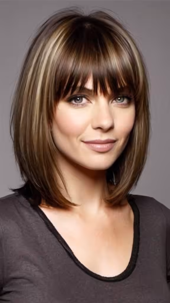 Long Layered Bob With Bangs Layered Haircuts with Bangs Layered Haircuts with Bangs