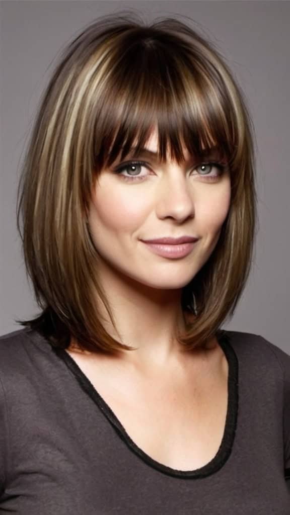 Long Layered Bob With Bangs Layered Haircuts with Bangs Layered Haircuts with Bangs