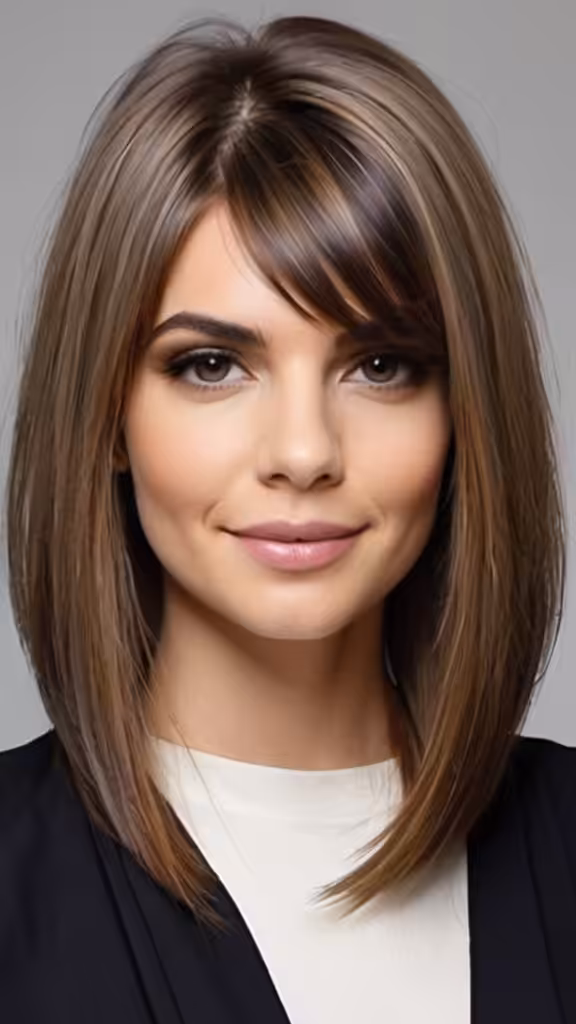 Medium Length Money Pieces Medium Straight Hairstyles and Haircuts