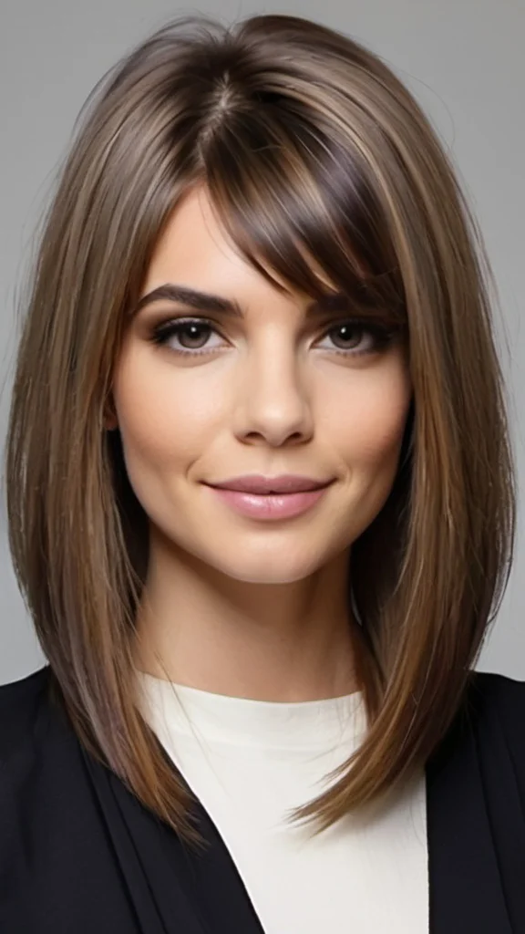 Medium Length Money Pieces Medium Straight Hairstyles and Haircuts