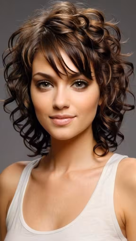 Messy Curly Shag - 21 Medium Hairstyles for Women for All Face Shapes for 2026