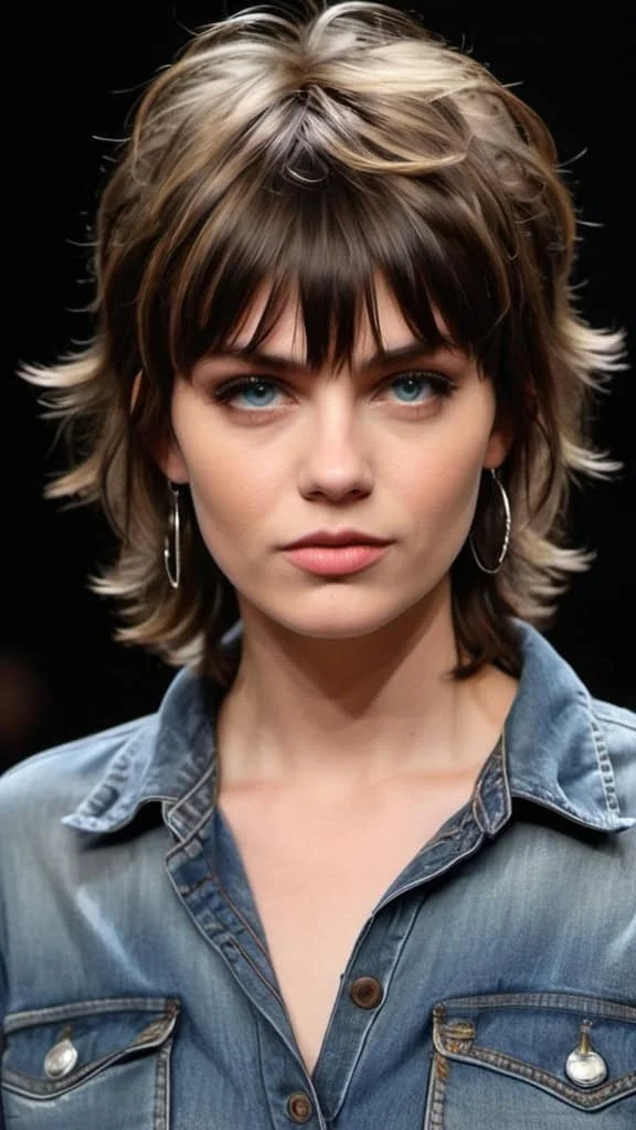 Messy Mullet Shag with Bangs Short Sassy Haircuts