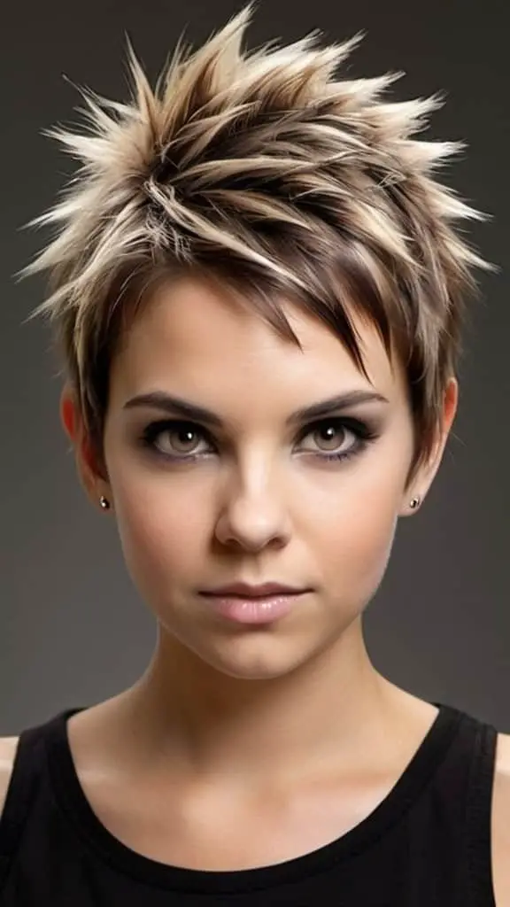 Messy Spiky Pixie Short Spiky Haircuts for Women