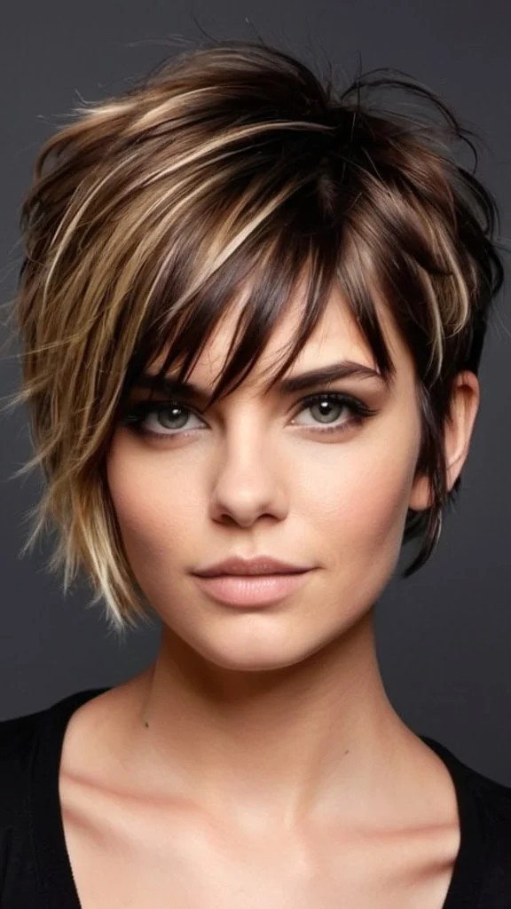 Edgy Short Hair with Highlights