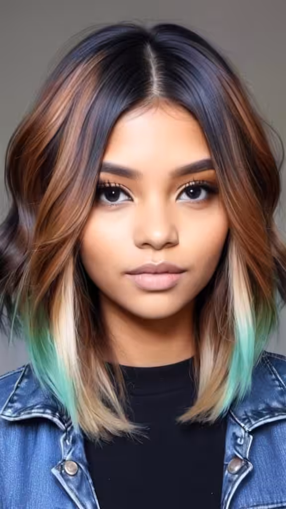 Metallic Ombre hairstyle - Flatter Your Face: 16 Short Ombre Hair for All Skin Tones
