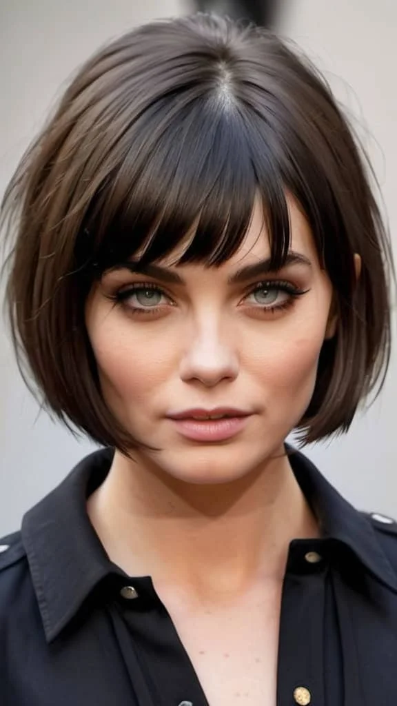 Middle Parted Bob Short Sassy Haircuts
