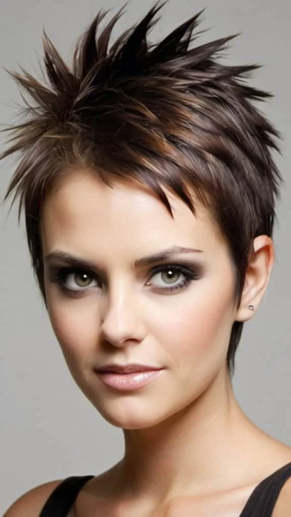 Modern Texture Spiky Haircut Short Spiky Haircuts for Women
