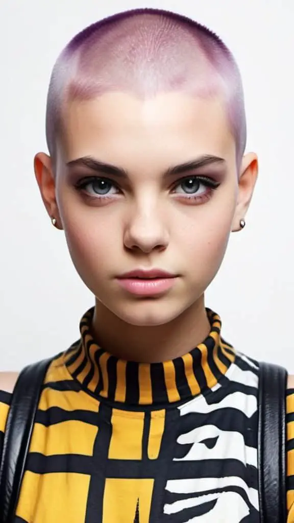 Pattern Dyed Buzz Cut Buzz Cuts for Girls