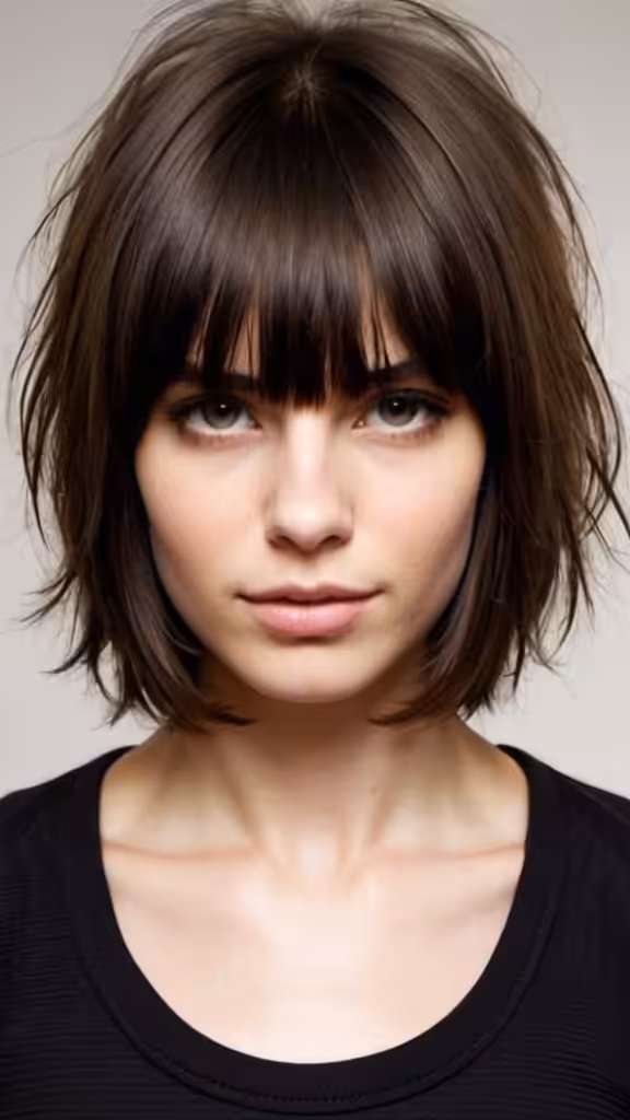 Piece-y Fringe Medium Length Haircuts for Thick Hair Short Layered Hairstyles
