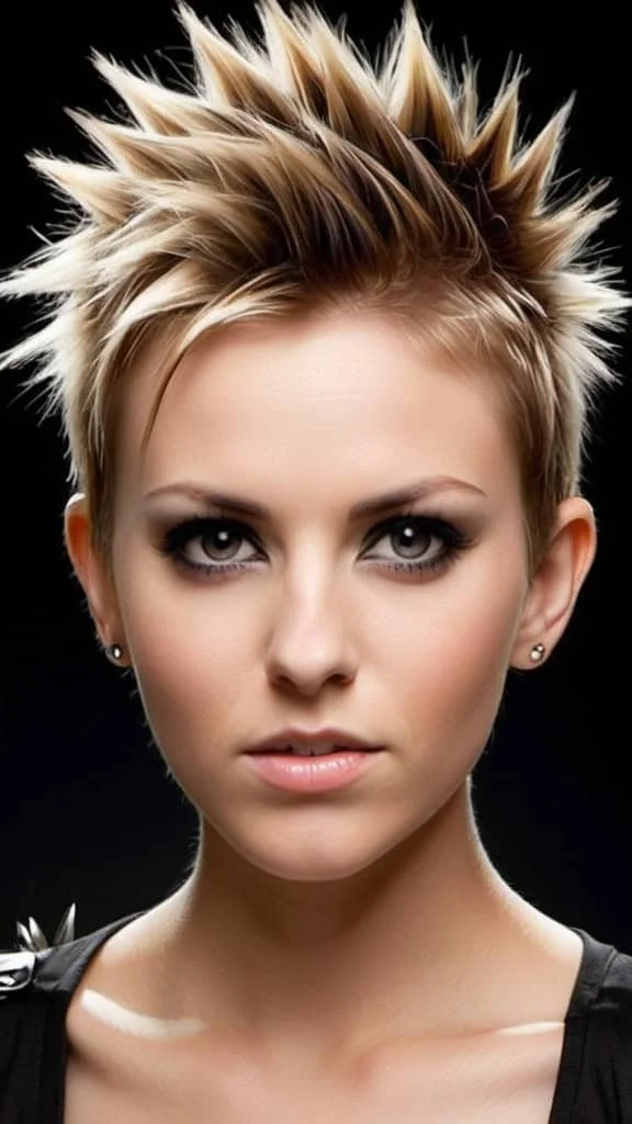 Piece-y Spiky Faux Hawk Cut Short Spiky Haircuts for Women