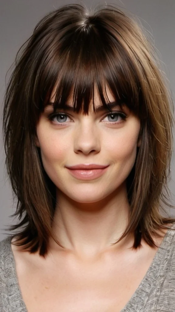 Medium-Length Haircuts with Bangs