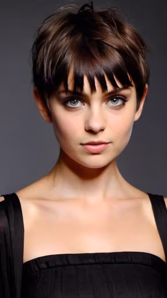 Pixie with Choppy Bangs Short Fringe Hairstyles